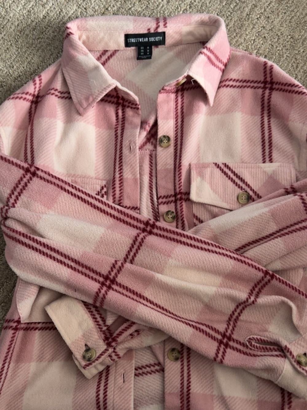 Streetwear Society Urban Planet Pink Women Flannel